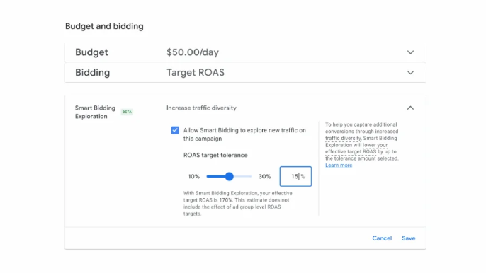 Smart Bidding Exploration in Google Ads