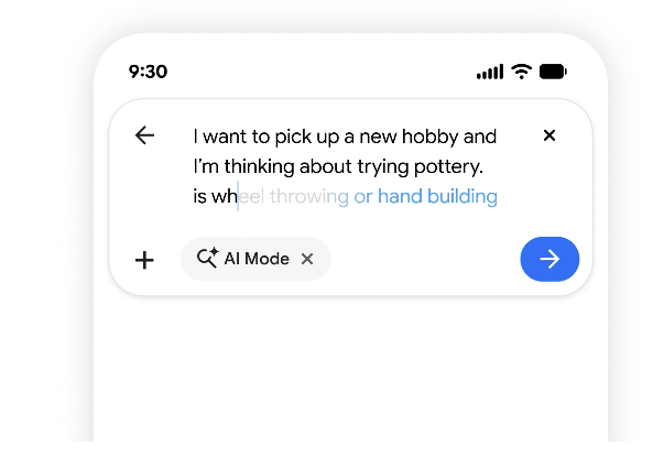 Die neue Google Suchleiste. Quelle: Google Blog, Eine neue Ära der KI-Suche, 19.05.2026
